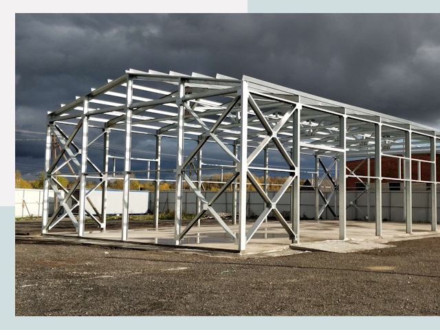 Двускатные ангары в Кингисепп от 623 руб. за квадрат