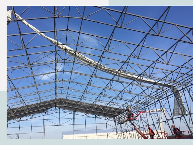 Шатровые ангары от 623 руб. в Кингисеппе и Ленинградской области