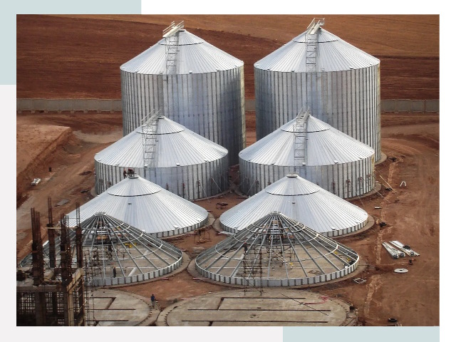 Строительство зерновых силосов в Кингисеппе