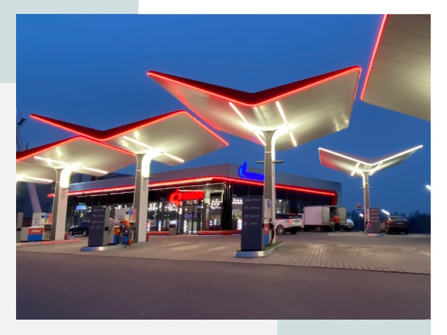 Навесы для АЗС в Кингисеппе