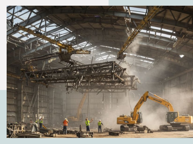 Демонтаж ангаров в Кингисеппе от 623 руб. за м²