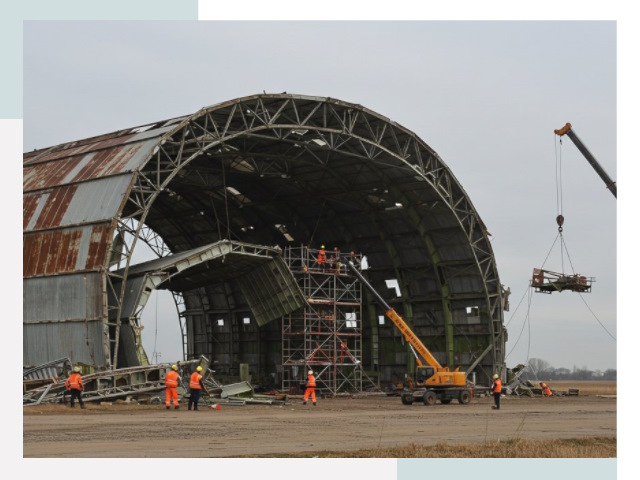 Демонтаж ангаров в Кингисеппе